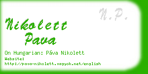 nikolett pava business card